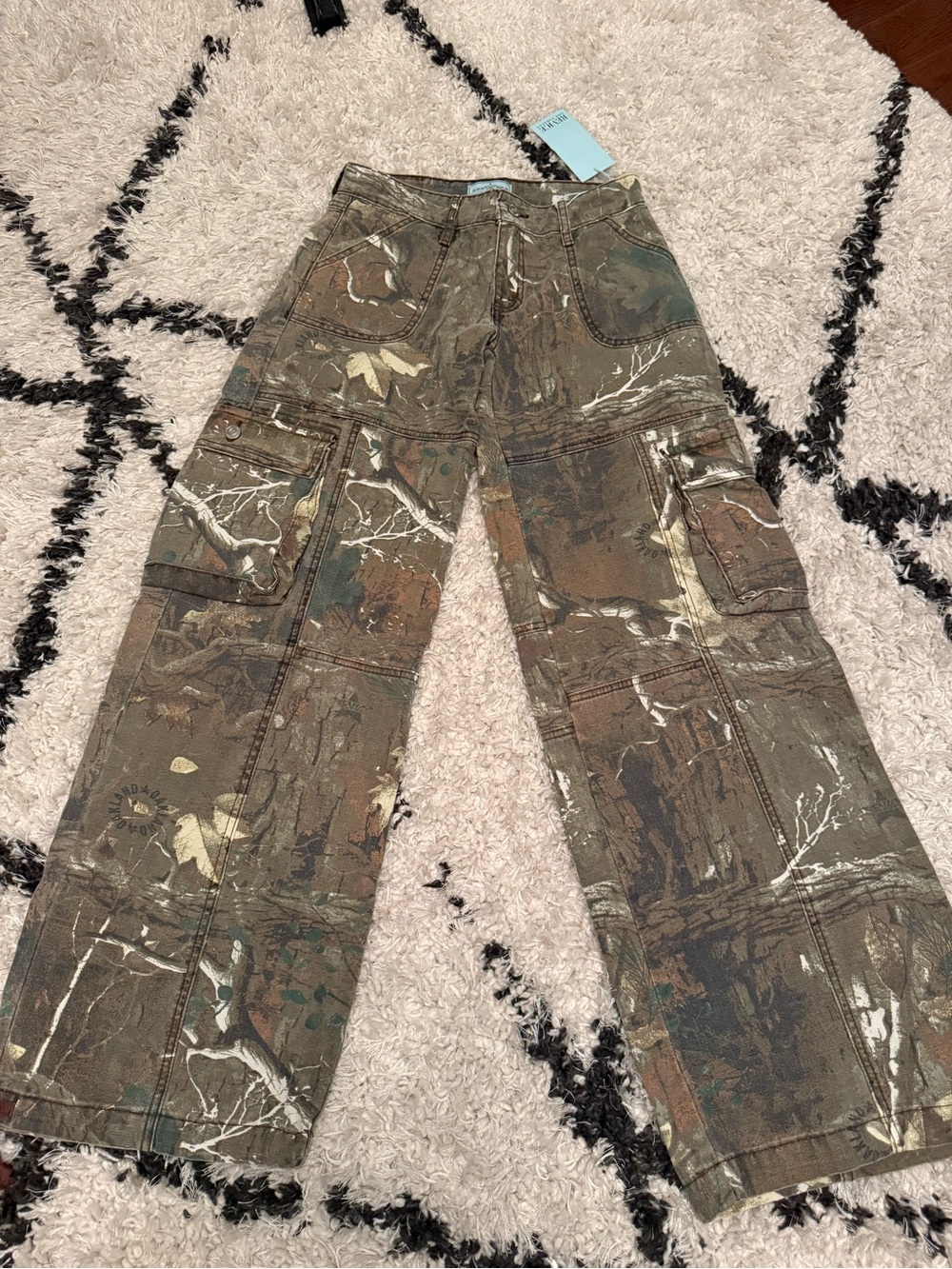 REVICE Women's Amelia Low Rise Cargo Jeans